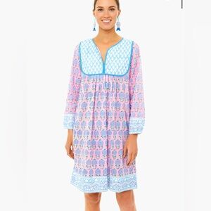 Worn once - SZ BLOCKPRINTS Eva Pink Pineapple Jaipur Dress